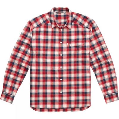 Camisa Haglofs Tarn Flannell Hombre - Rojas / Azules - Chile IDS916370